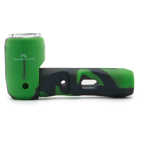 Paradise Silicone dry herb silicone hand pipe green black break proof
