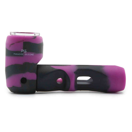 Paradise Silicone dry herb silicone hand pipe pink black