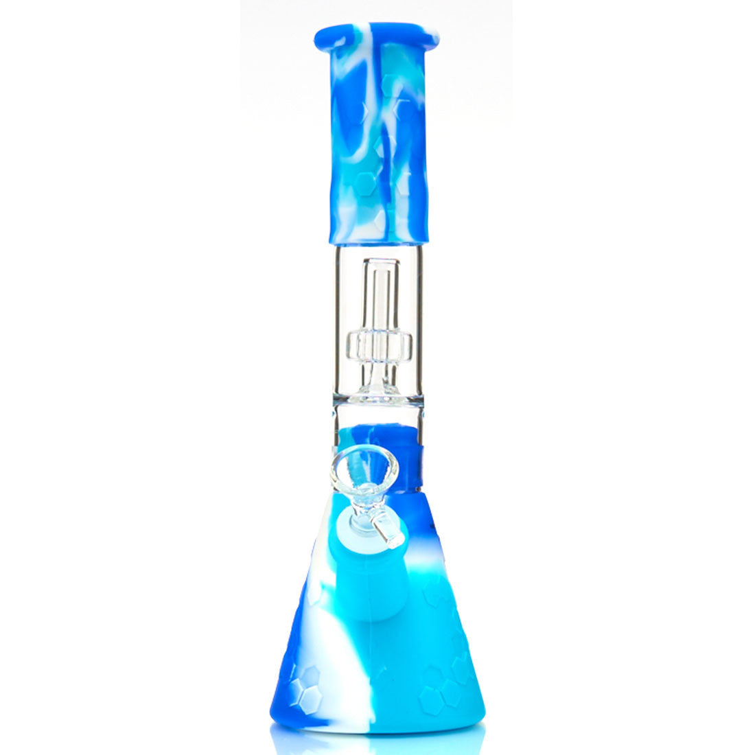 Paradise Silicone Honeycomb Perc Beaker Water Pipe with Bright Colors and Beaker Base 5