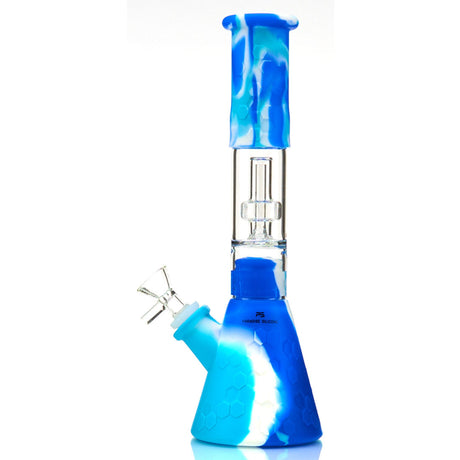 Paradise Silicone Honeycomb Perc Beaker Water Pipe with Bright Colors and Beaker Base 2