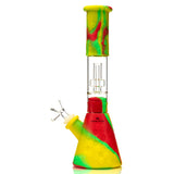 Paradise Silicone Honeycomb Perc Beaker Water Pipe with Bright Colors and Beaker Base 3