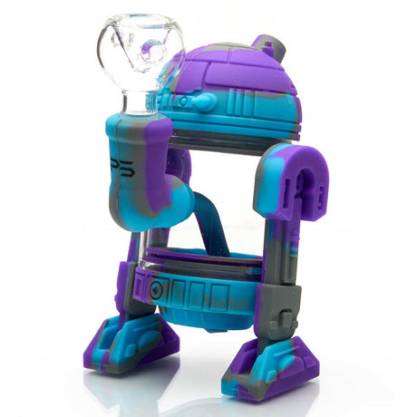 Paradise Silicone Robot Rig Water Pipe with Multi-Colored Designs
