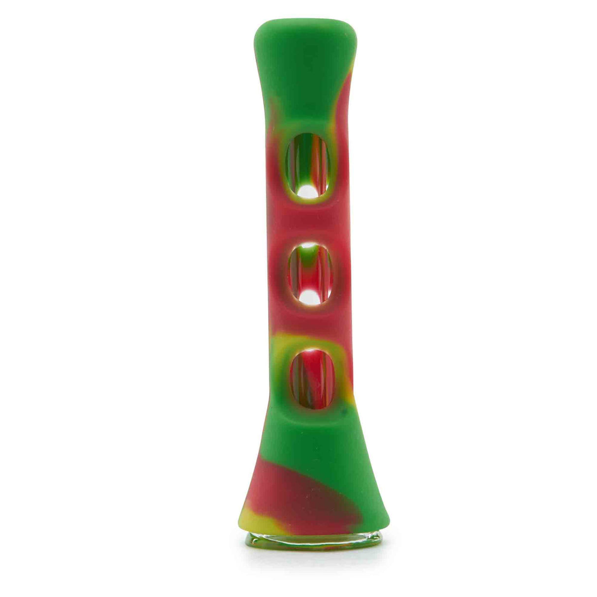 Paradise Silicone One Hitter chillum for dry herb red green yellow