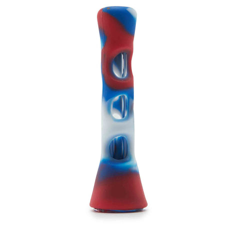 Paradise Silicone One Hitter chillum for dry herb red white blue