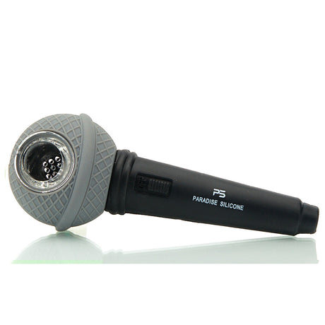 Paradise Silicone The Mic Hand Pipe with Black with built in screen. Available in multi-colors