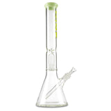 mav glass single ufo beaker water pipe with large beaker base and smooth mint green color accent on mouthpiece
