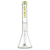 mav glass single ufo beaker water pipe with large beaker base and smooth mint green color accent on mouthpiece