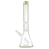 mav glass single ufo beaker water pipe with large beaker base and smooth mint green color accent on mouthpiece