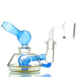 Olympus Plato Dab Rig with colored borosilicate glass and perc