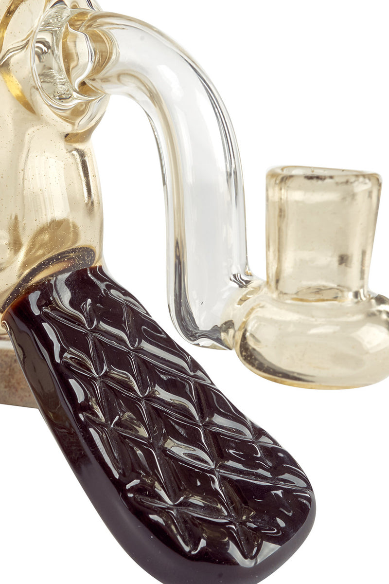 preston hanna dabbin beaver heady glass art piece