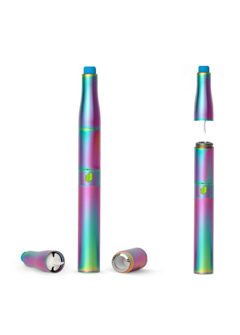 Puffco Plus Vision Limited Edition Dab Pen with Color Wrap Showing it open and closed