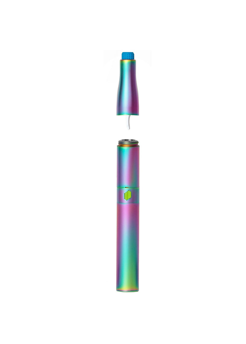 Puffco Plus Vision Limited Edition Dab Pen with Color Wrap with mouthpiece cap open