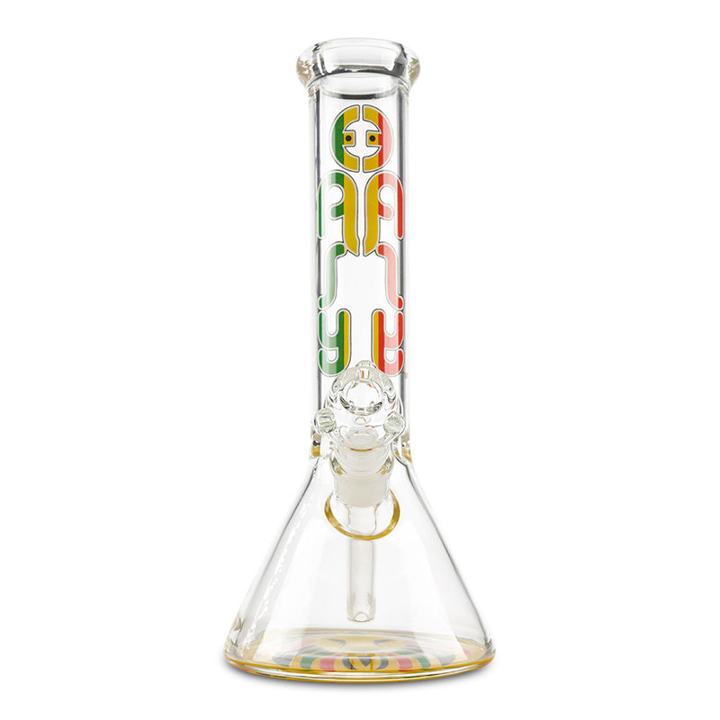 rasta lion water pipe with 14mm glass bowl and downstem