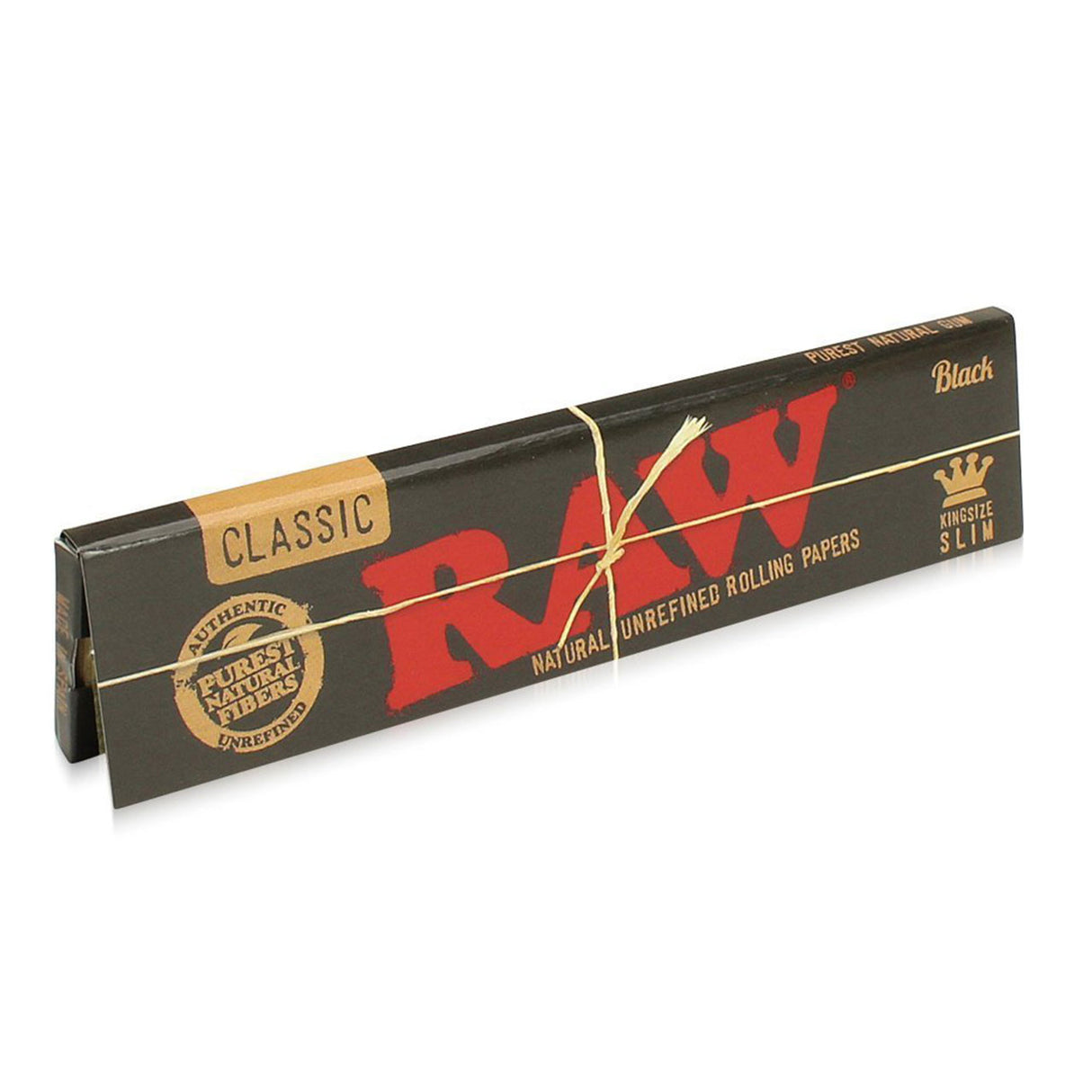 Box of King Size Slim Classic Black RAW Rolling Papers