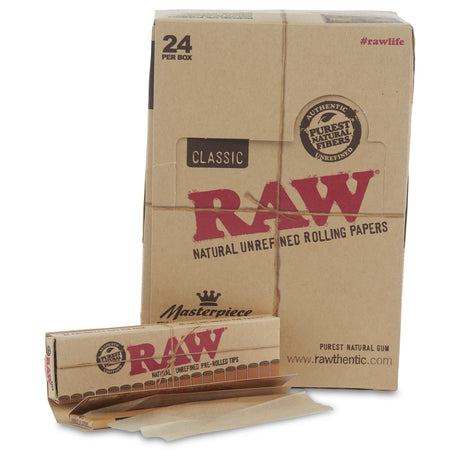Raw Masterpiece king size slim rolling papers with tips