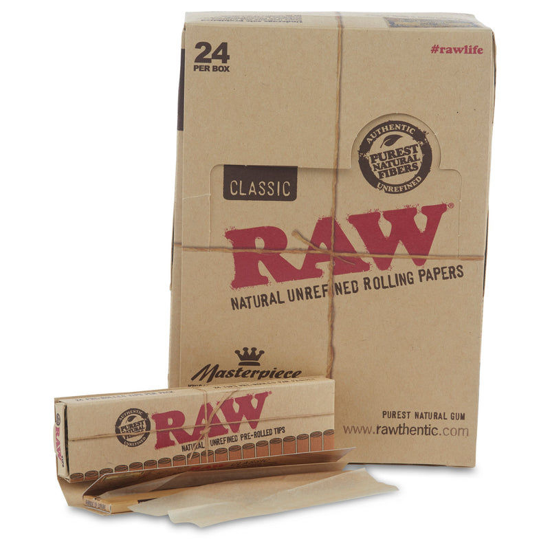 Raw Masterpiece king size slim rolling papers with tips