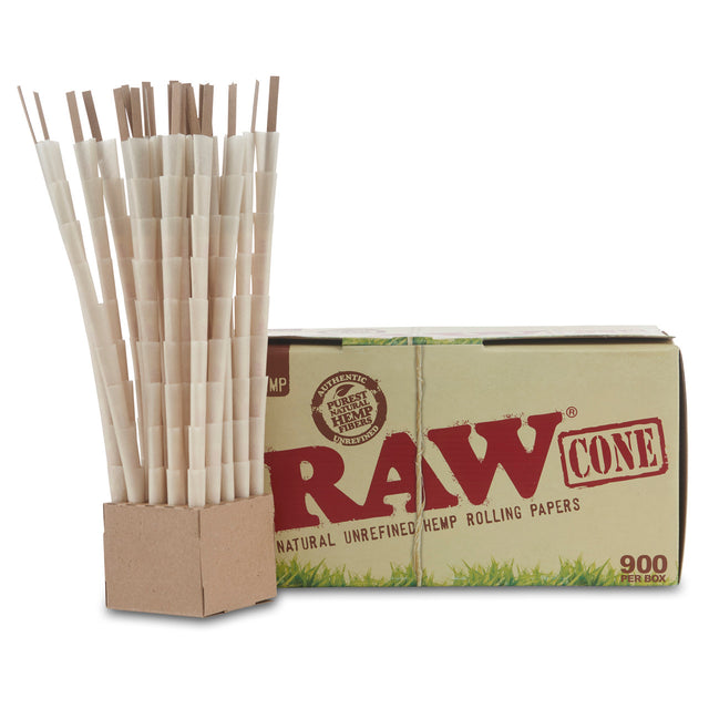 900 count box of raw organic hemp cones for your favorite dry herb.
