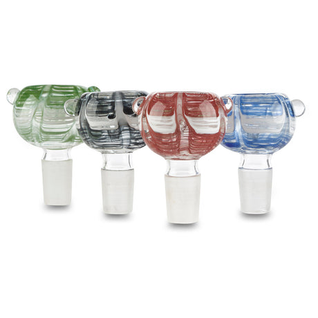 fumed round cheap glass bong slide for sale online at cloud 9 smoke co