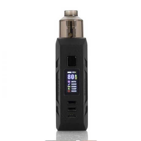 Sigelei HUMVEE 80W Box Mod Starter Kit with zinc-alloy body and rubberized hand grip. QLED screen.