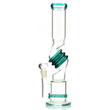 Shock Water Pipe with Double Percolation, Ice Pinch and Colored Glass Accents