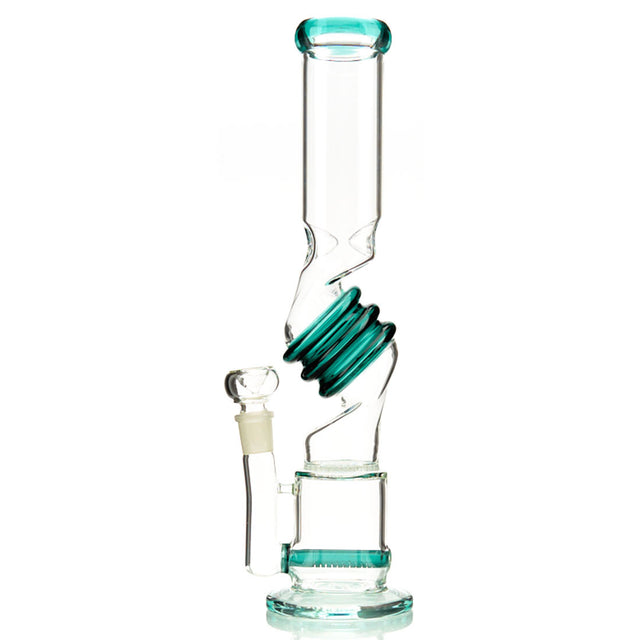 Shock Water Pipe with Double Percolation, Ice Pinch and Colored Glass Accents