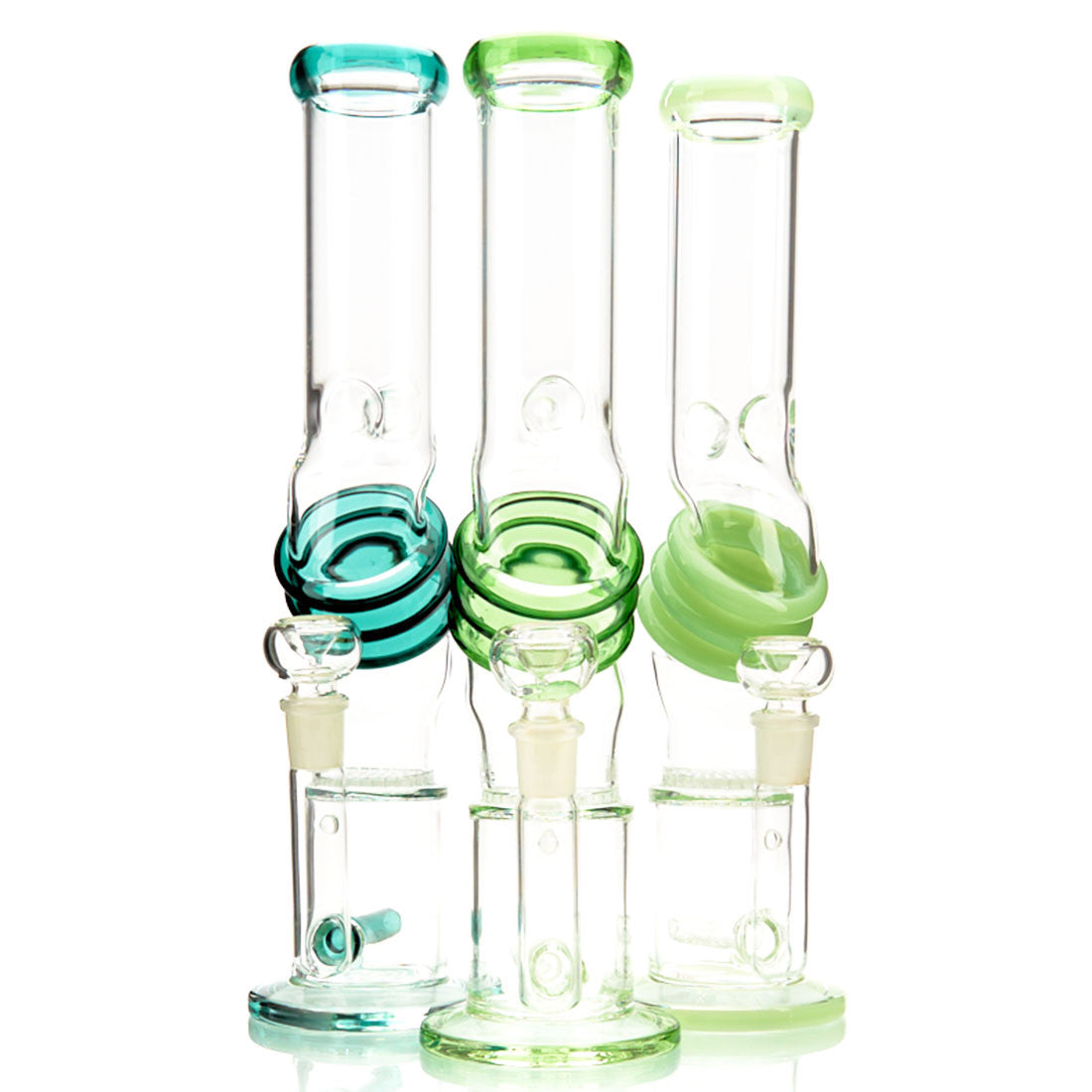 Shock Water Pipe with Double Percolation, Ice Pinch and Colored Glass Accents