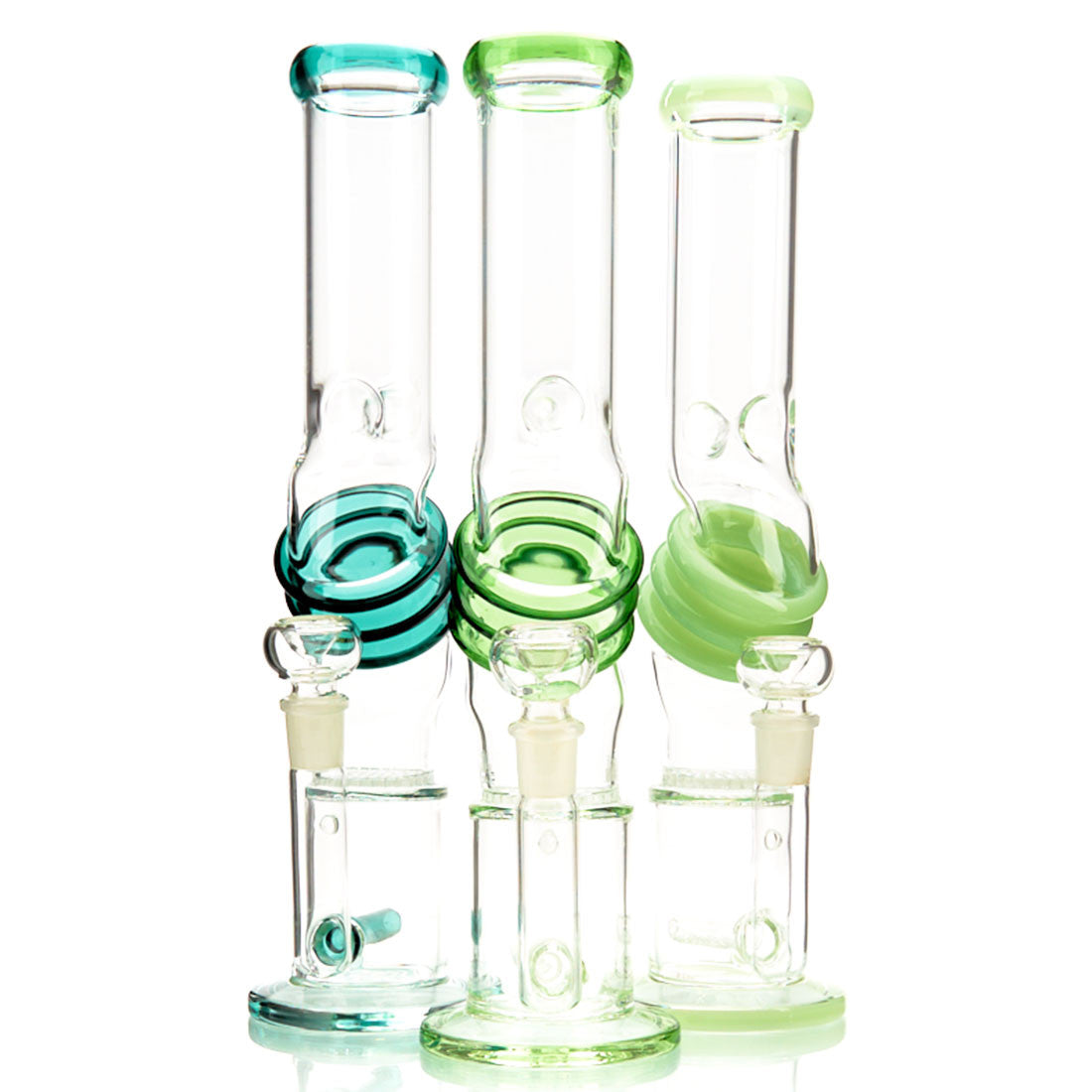 Shock Water Pipe with Double Percolation, Ice Pinch and Colored Glass Accents