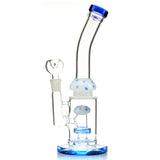 10-Inch Shroom Water Pipe with Colored Glass and Percolator 2