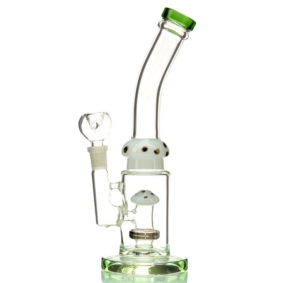 10-Inch Shroom Water Pipe with Colored Glass and Percolator 3