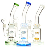 10-Inch Shroom Water Pipe with Colored Glass and Percolator 1