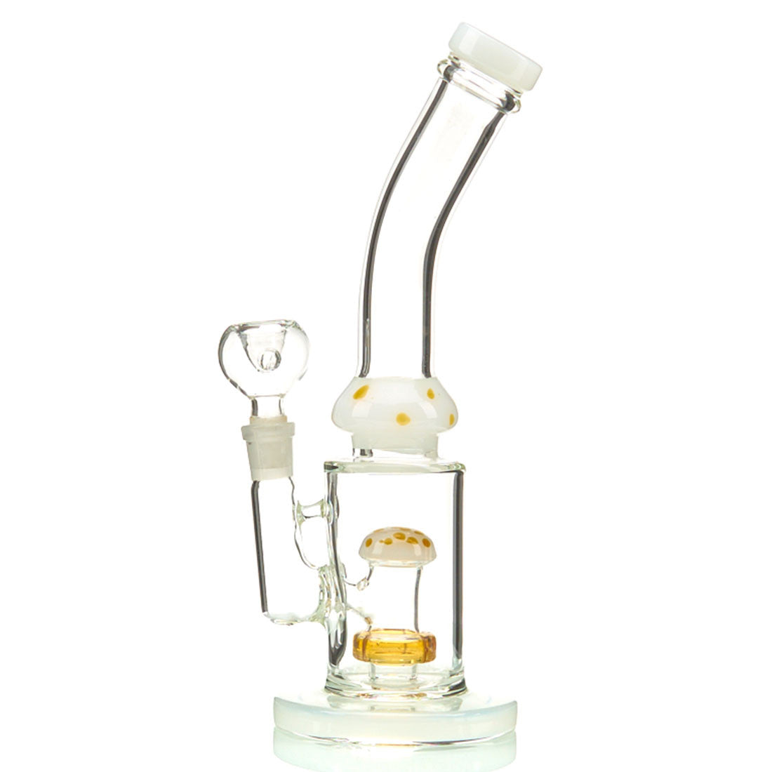 10-Inch Shroom Water Pipe with Colored Glass and Percolator 4