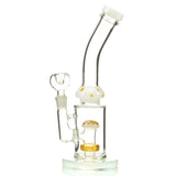10-Inch Shroom Water Pipe with Colored Glass and Percolator 4