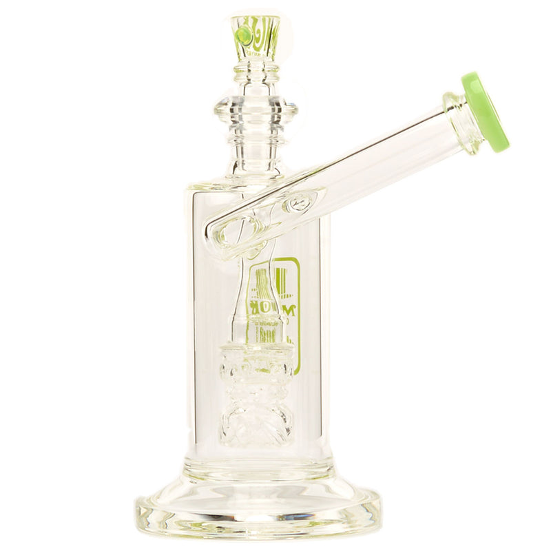 Best Scientific Glass Sidecar Bubble Water Pipe By Mob Glass Green Slyme Color