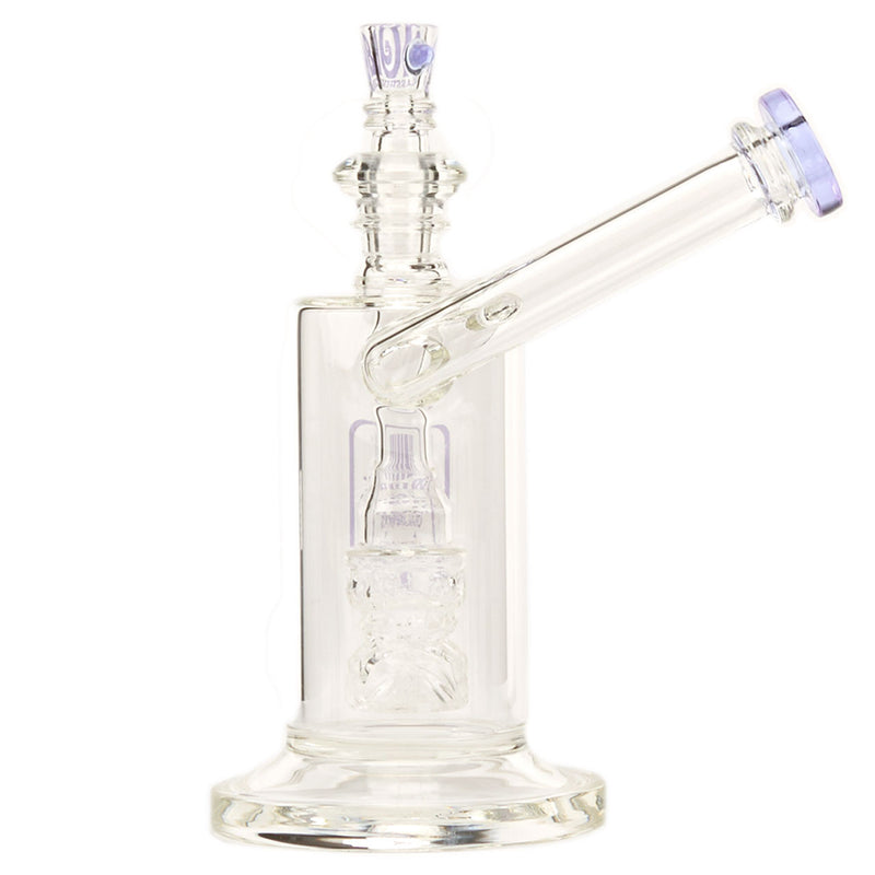 Best Scientific Glass Sidecar Bubble Water Pipe By Mob Glass Purple Rain Color
