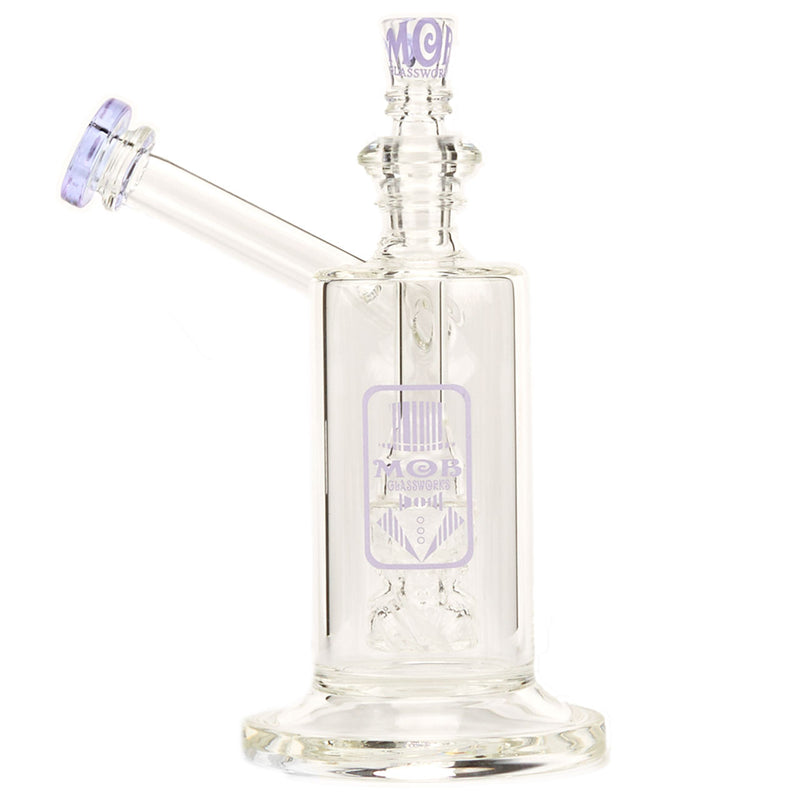 Best Scientific Glass Sidecar Bubble Water Pipe By Mob Glass Purple Rain Color