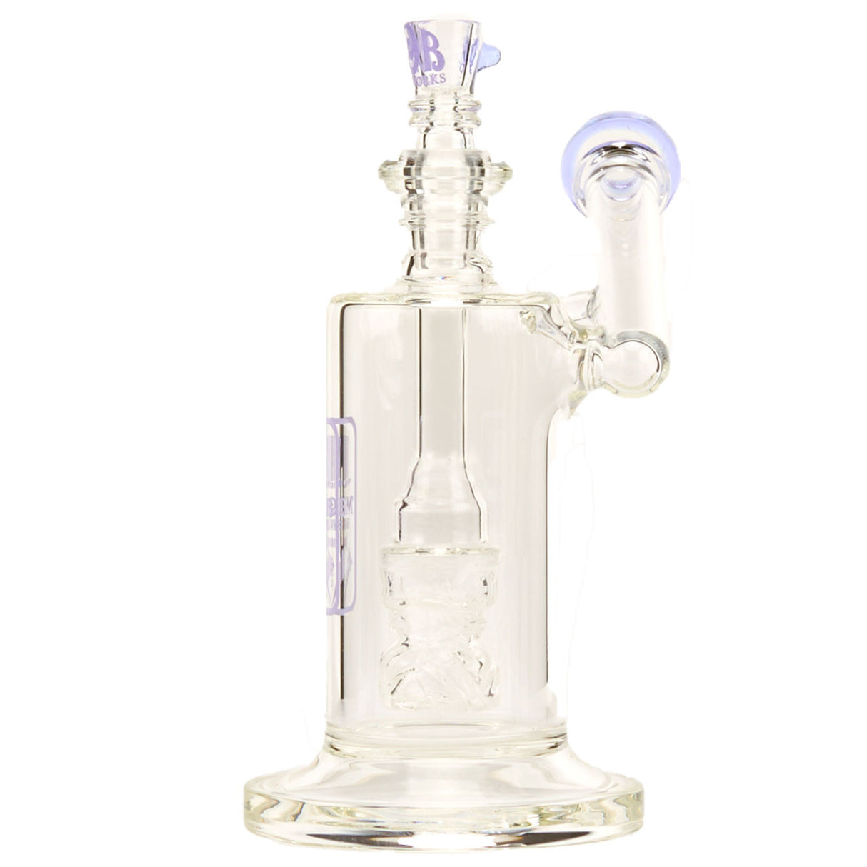 Best Scientific Glass Sidecar Bubble Water Pipe By Mob Glass Purple Rain Color