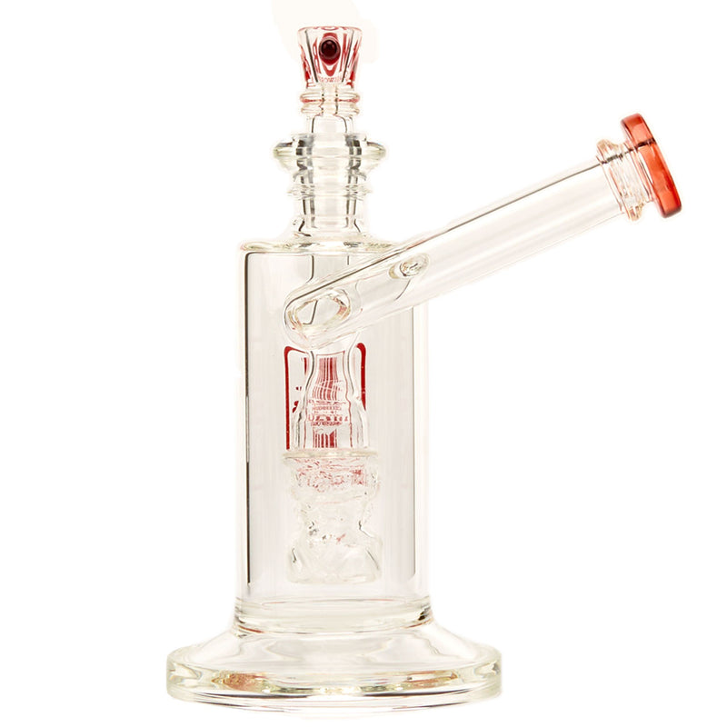 Best Scientific Glass Sidecar Bubble Water Pipe By Mob Glass Red Color