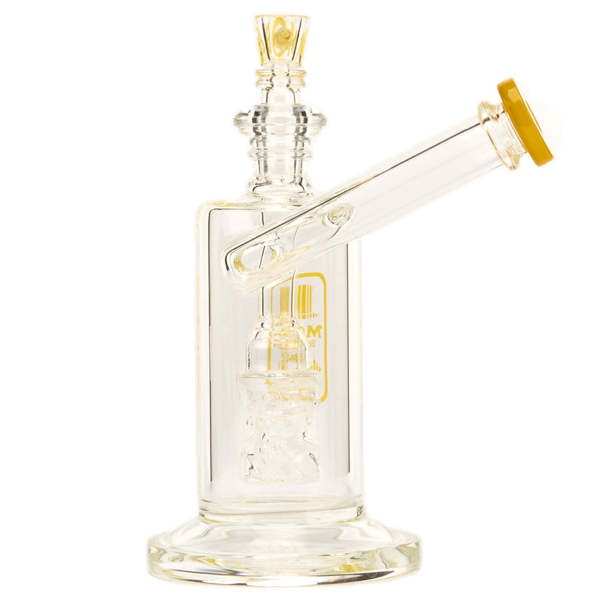Best Scientific Glass Sidecar Bubble Water Pipe By Mob Glass Yellow Crayon Color