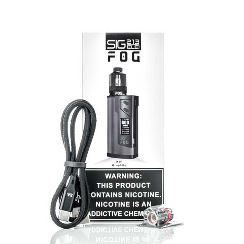 Sigelei 213w FOG Starter Vaping Kit Packaging Inserts with USB Cable and Extra Coil