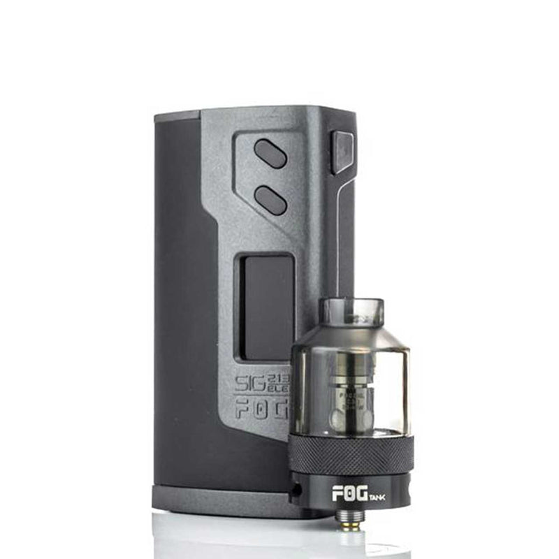 Sigelei 213w FOG Starter Vaping Kit with Black Zinc Alloy Body and Rubberized Black Grip