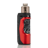 Sigelei HUMVEE 80W Box Mod Starter Kit with zinc-alloy body and rubberized hand grip. Bright Red Rum Color Option