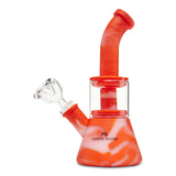 paradise silicone beaker with perc water pipe with 14mm glass slide