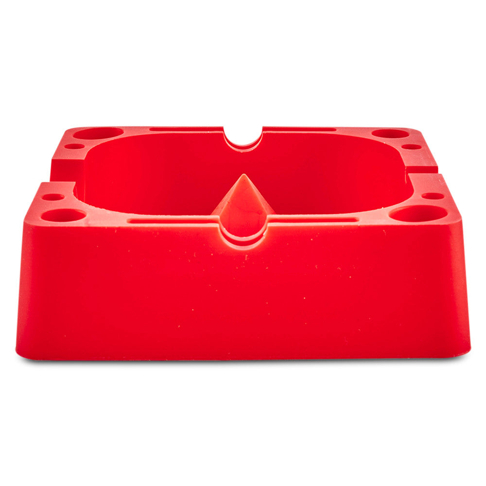 red silicone ashtray on sale at cloud 9 smoke co