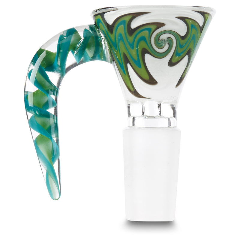 green wig wag martini style glass bong bowl