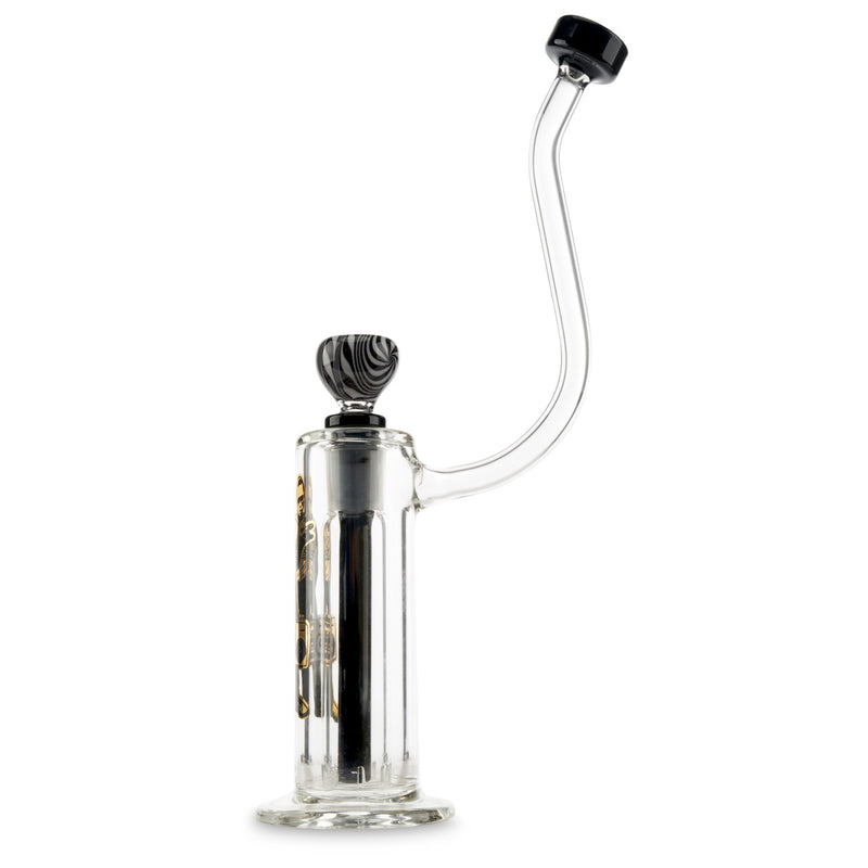 slum gold glass bubbler black with gold print for sale online