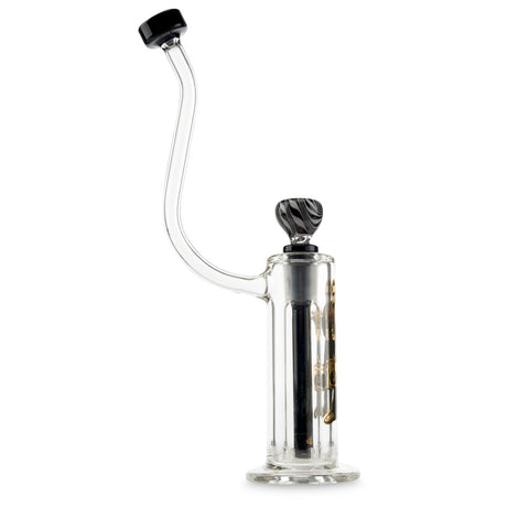 slum gold glass bubbler black with gold print at cloud 9 smoke co