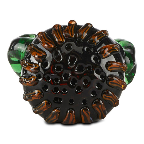 pioneer leaf novelty hand pipe spoon glass bowl for dry herbs