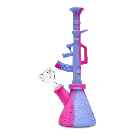 paradise silicone gun bong tube with glass slide and glass downstem