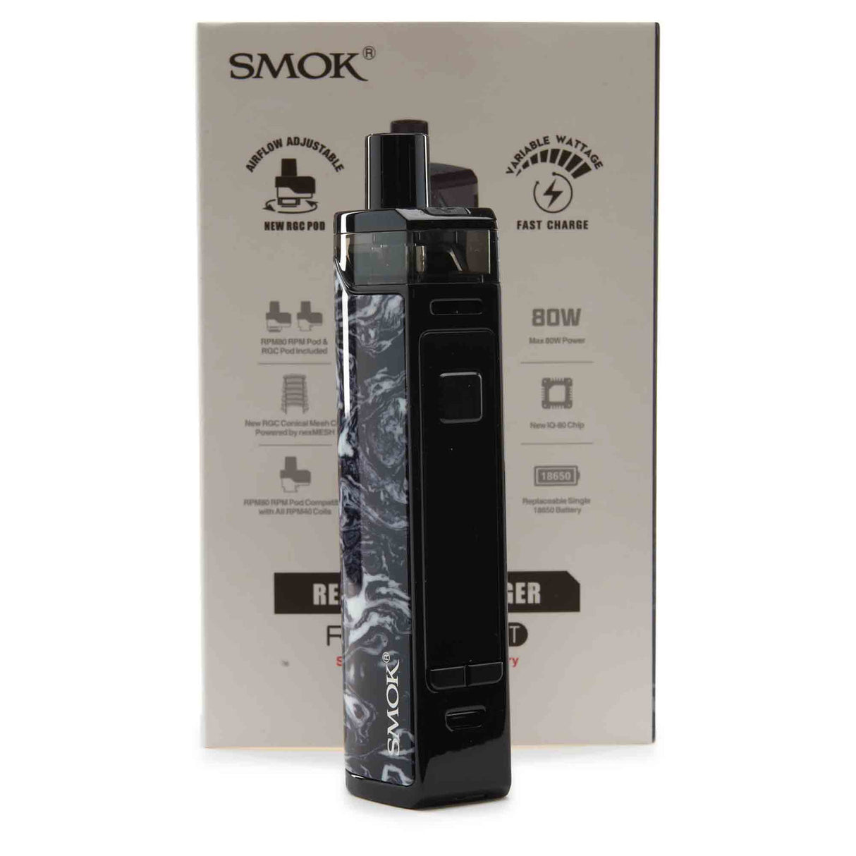 Smok RPM80  Black White Resin