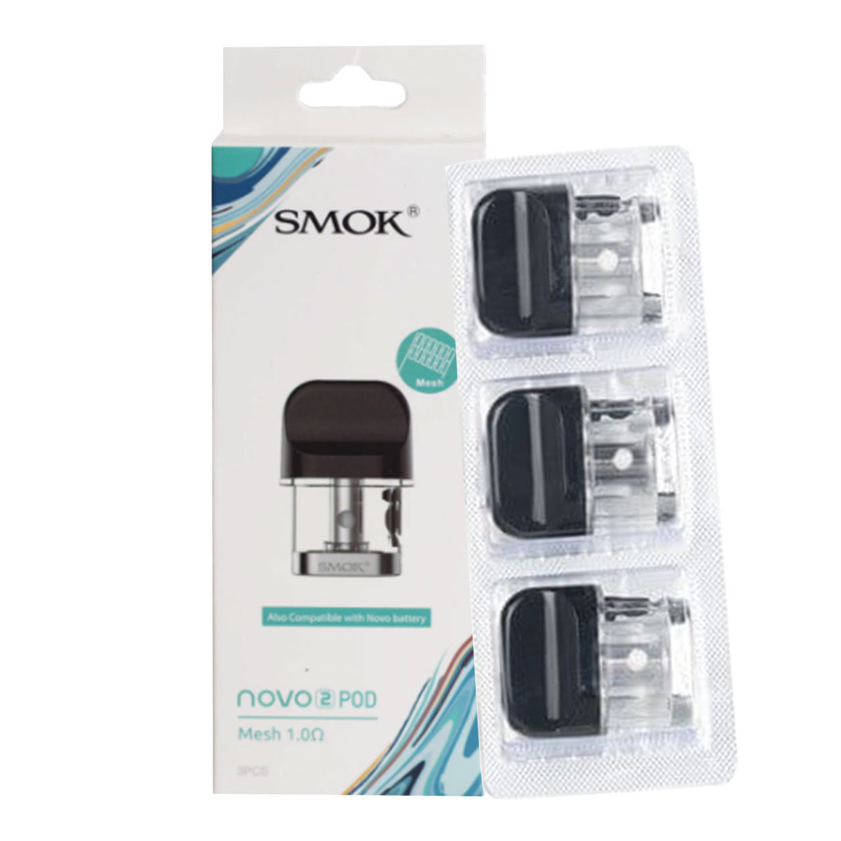 SMOK Novo 2 Replacement Vape Pods 3 -pack - Mesh 1.0ohm